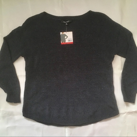 Ellen Tracy Deep Ocean Tweed Sweater New with Tags - Picture 2 of 8